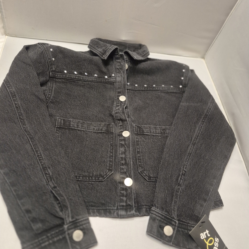 art class Black Jean Jacket with Silver Accents New With Tags Size 10/12